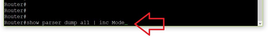 Cisco view all commands in mode